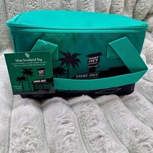 Trader Joe’s mini Insulated Tote Bag - Green and Black Christmas edition